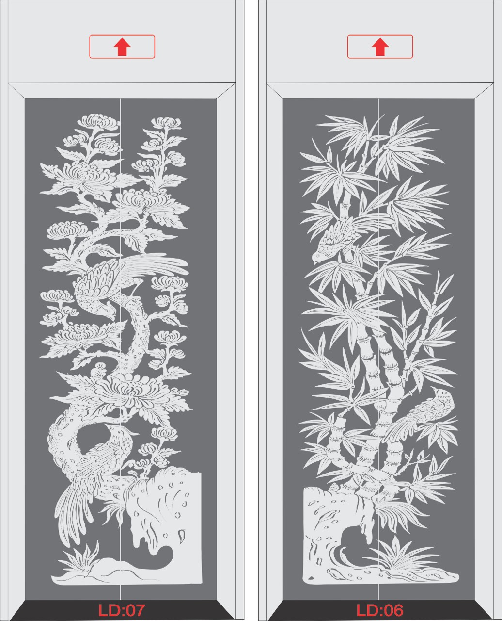 mẫu cửa tầng Thang Máy Thuận An